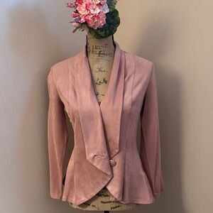 Karen Kane Blush Pink Ultrasuede Women's Blazer